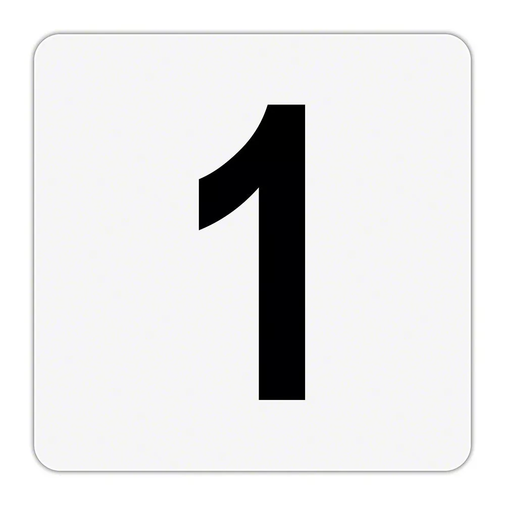 1 – Plastic Overlay Depth Marker – 6 x 6 Inch with 4 Inch Lettering