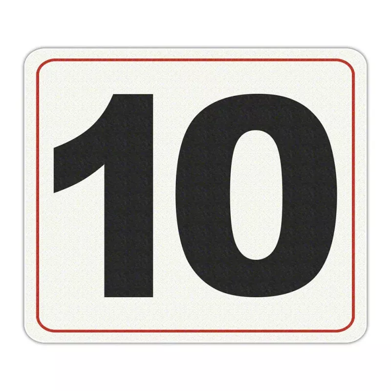 #10 – Adhesive Depth Marker – 7 Inch x 6 Inch with 4 Inch Lettering