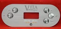 109259, Vita Spas Topside Overlay, 5 Button, for TP600 109242, 2P, Lt