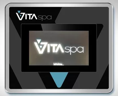 110843 Maax / Vita Spas ST2C Topside Control, SmartTouch2C, Rectangle w/ Overlay, Blk & Blu, Aquaglo CZ# Comp