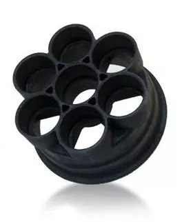 2″ Black 6-Port Valve Base