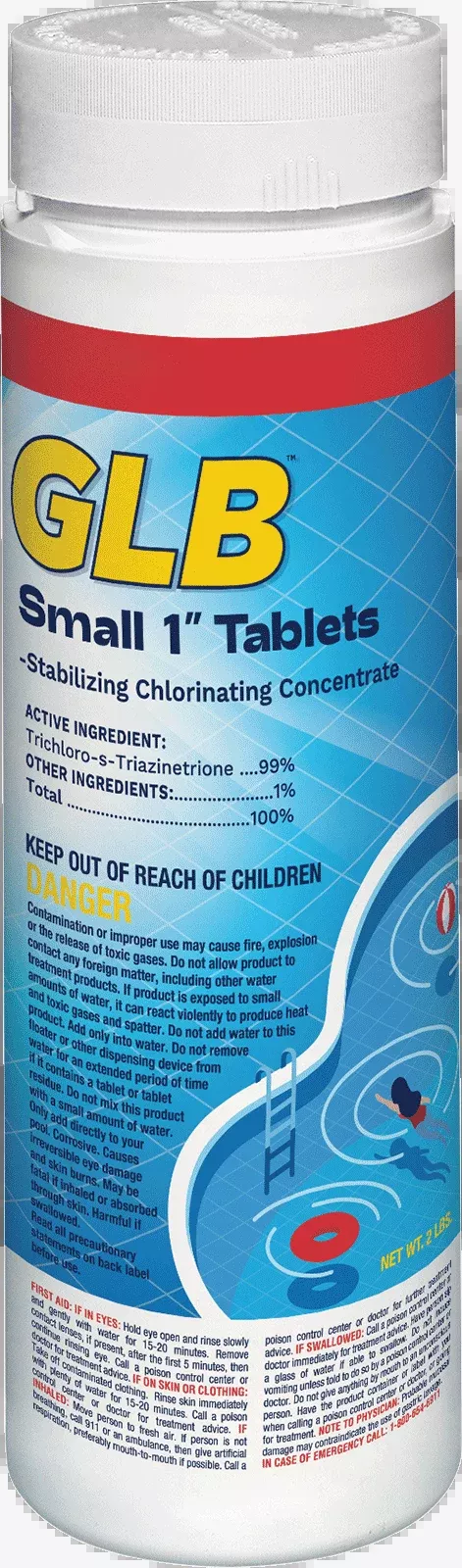 2# SMALL 1″ CHLORINE TABS