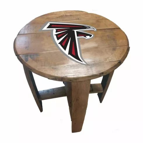 21" Atlanta Falcons Oak Barrel Table