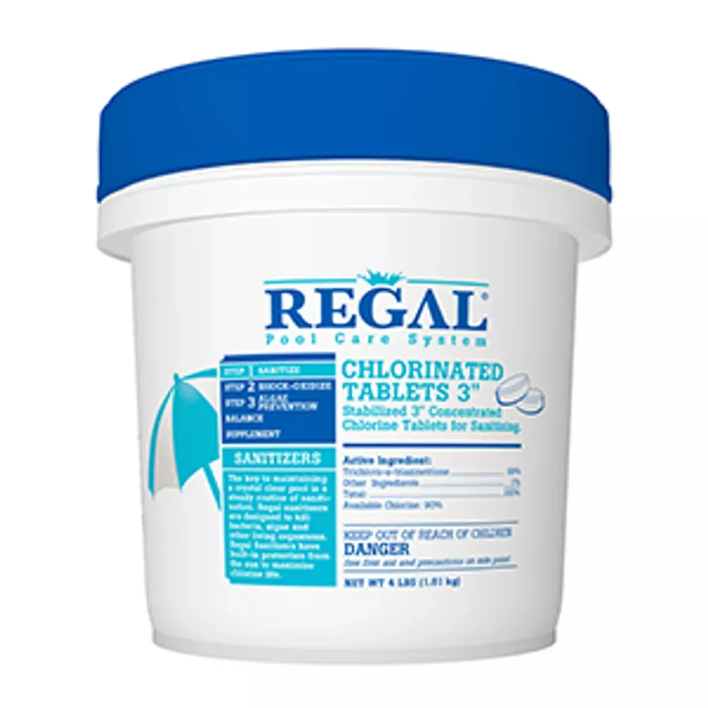 25-LB 3″ Regal Bucket of Slow Dissolving Chlorine Tablets