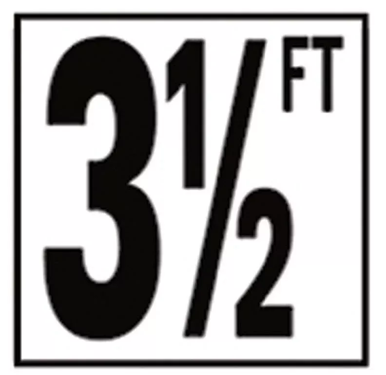 3 1/2 FT DEPTH MARKER