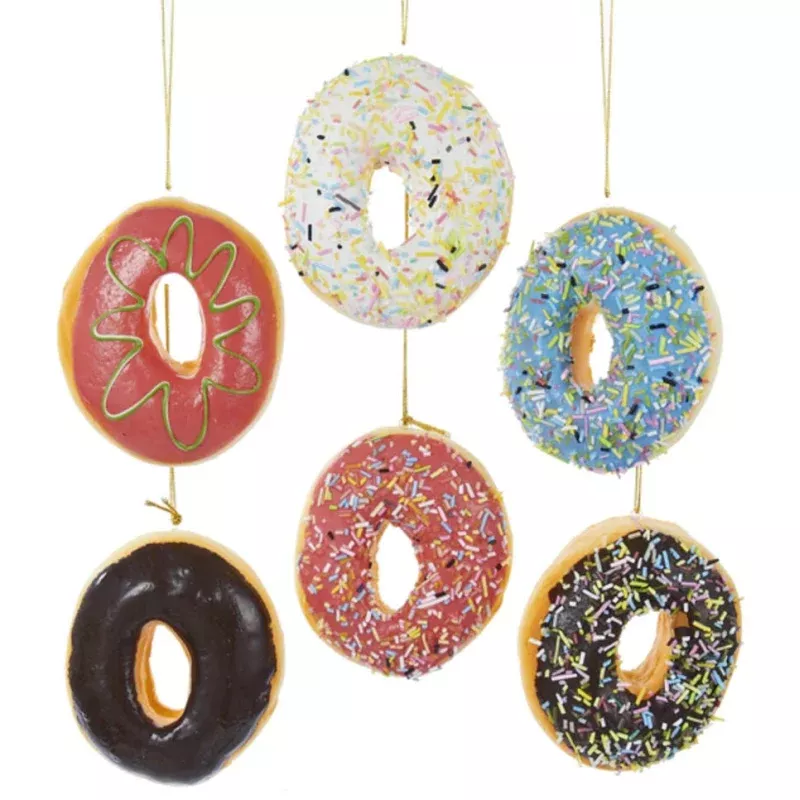 3.9″ Frosted Donut Ornament