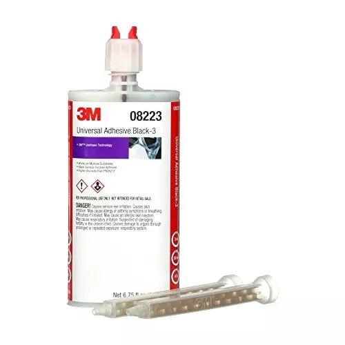 3M Universal Adhesive Black – 3, 08223, High Viscosity, Gap Filling, Durable, Industrial, 200 mL Cartridge