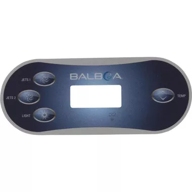 4 Button Overlay, Balboa Water Group VL406T, Jet/Jet/Light/Temp