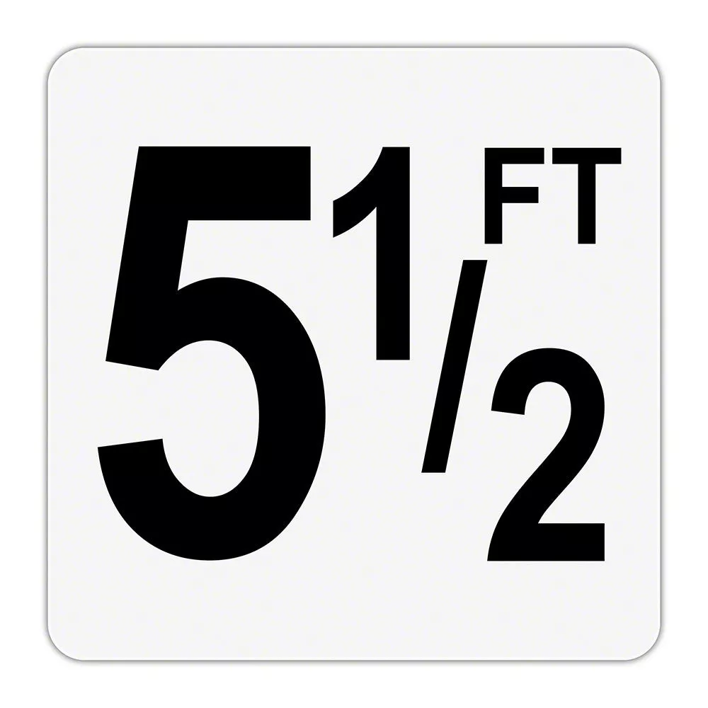 5 1/2 FT – Plastic Overlay Depth Marker – 6 x 6 Inch with 4 Inch Lettering