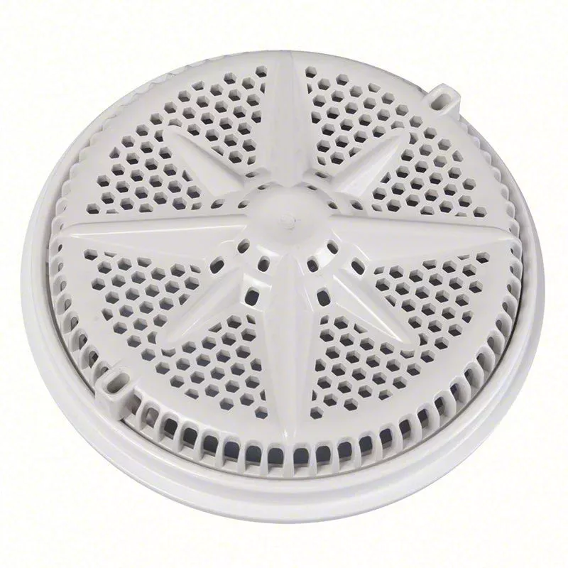 8 Inch StarGuard Main Drain Cover With Short Ring – White