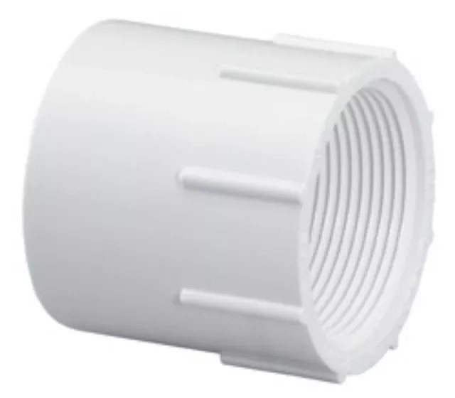 Adapter, 1-1/2" Slip x FPT White PVC Schedule 40