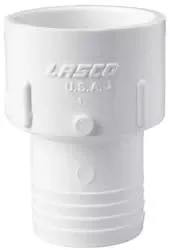 Adapter, 2" Insert x Slip White PVC Schedule 40