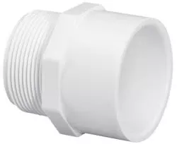 Adapter, 6" MPT x Slip White PVC Schedule 40