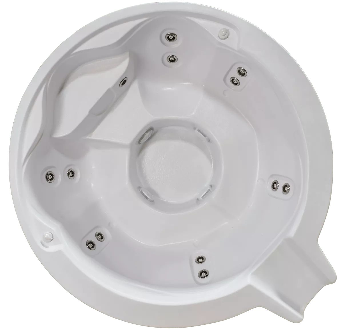 ALPS 7' Spillover Spa Open Seating - Plumbed, 12 Jet, 2 Pump - White