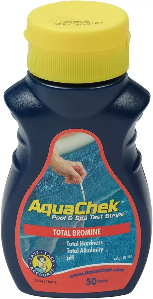 AQUACHEK 4-In-1 Red Bromine Test Strip 50 Strips per Bottle 521252A
