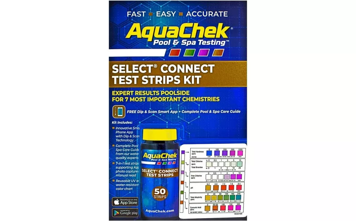 AQUACHEK Select Connect 7-In-1 Test Strip and App Kit 50 Count 541604APP