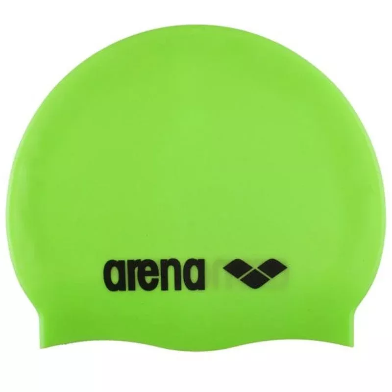 Arena – Classic Silicone Swim Cap – Acid Lime-Black