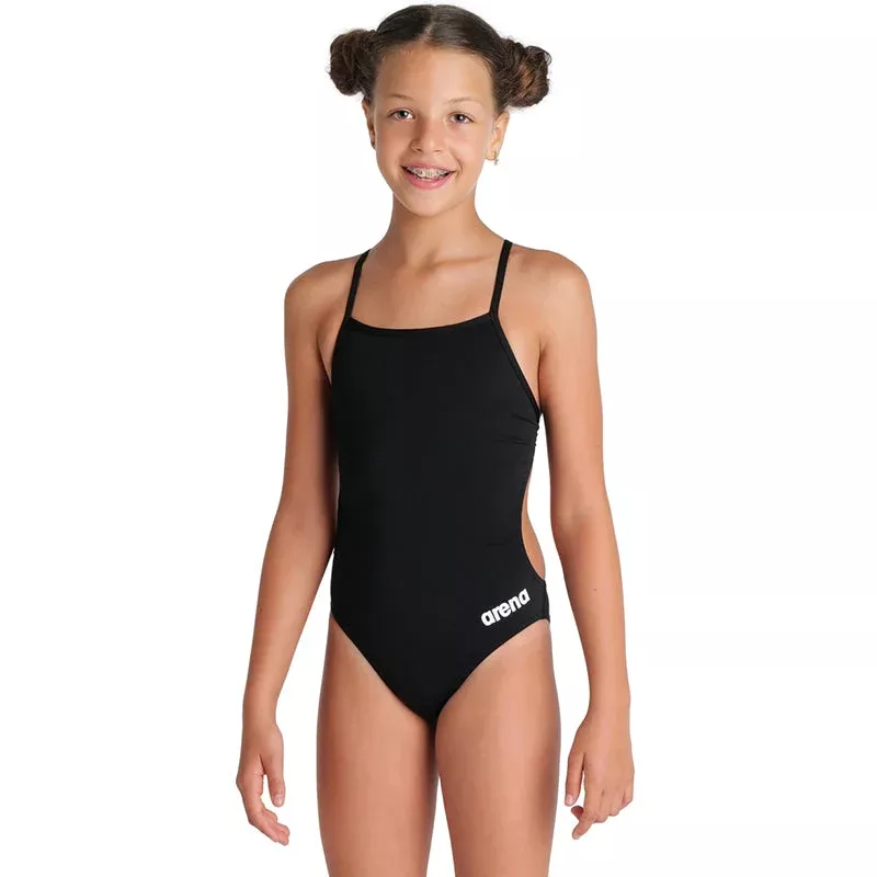 Arena – Team Challenge Back Girls’ Swimsuit – Black/White