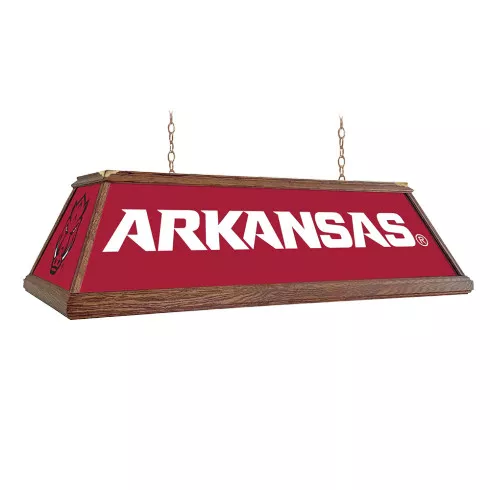 Arkansas Razorbacks: Premium Wood Cardinal Pool Table Light