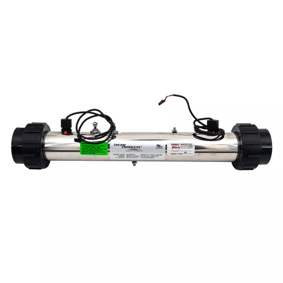 Balboa 5.5kW M7 Dual Sensor Flo-Thru Heater Assembly, 2 Studs, 26-55624-K