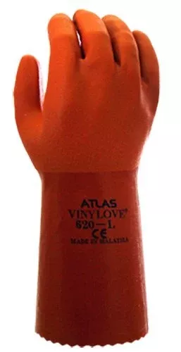 Best Glove 620XL-10 Double Dipped Gloves, 12″ Length, X-Large, Orange (Pack of 72)