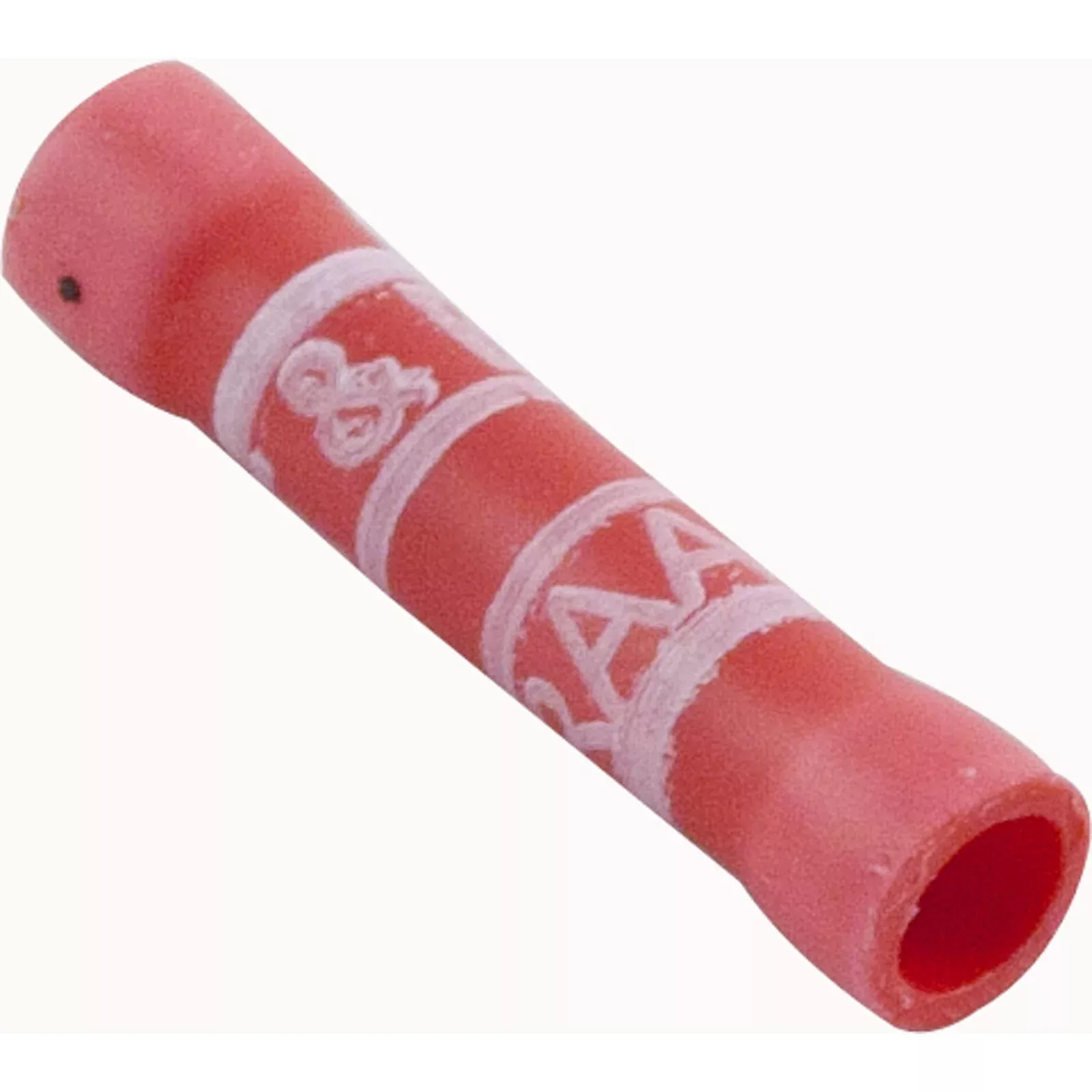 Butt Splice, 22-18 AWG, Red, Quantity 25 :