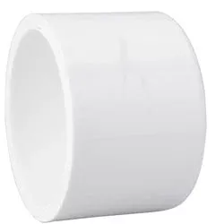 Cap, 8" Slip White PVC Schedule 40