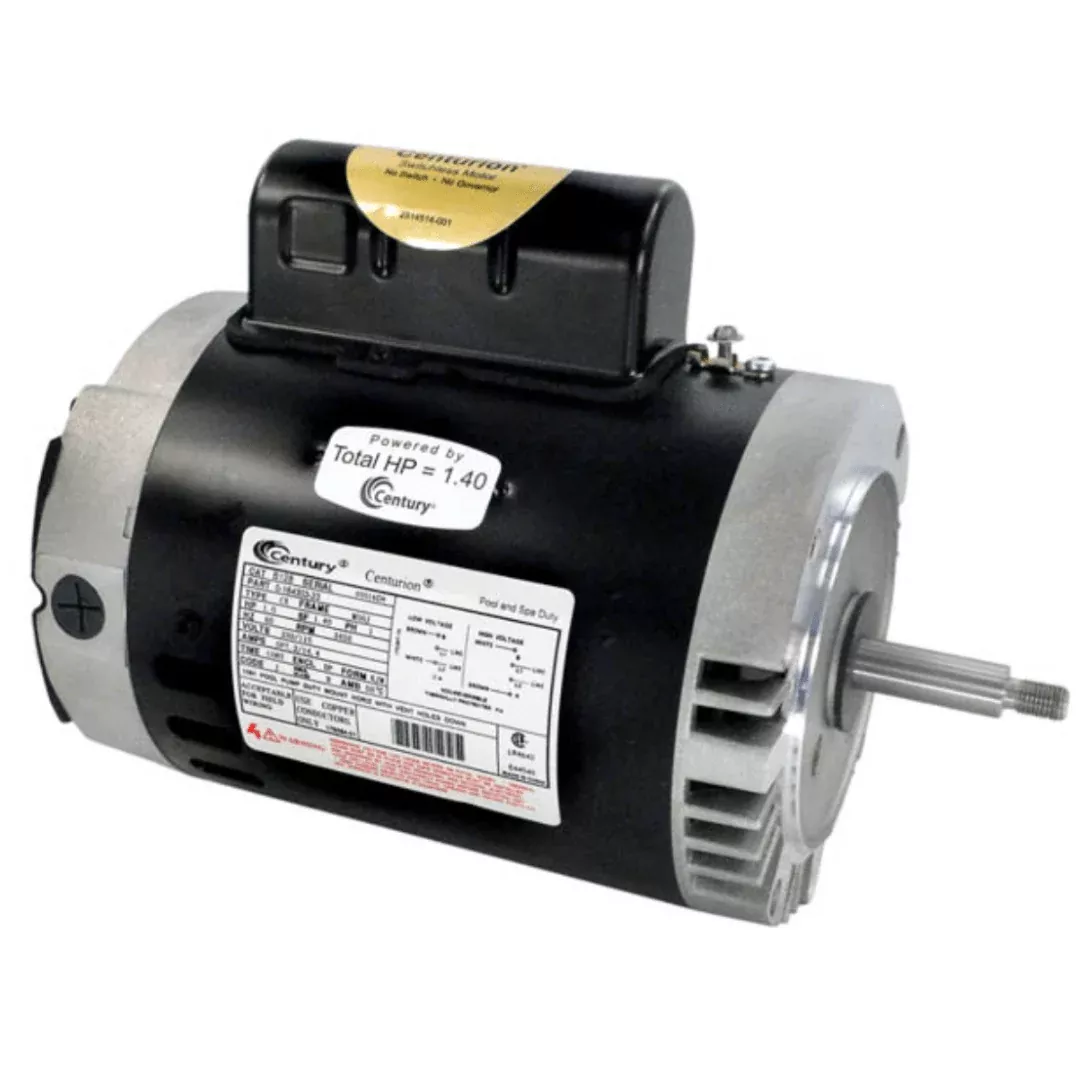 Century B128 Pool Pump Motor, 1 HP, 1 Ph, 60 Hz, 230/115 V, 3600 RPM, M56J Frame, DP