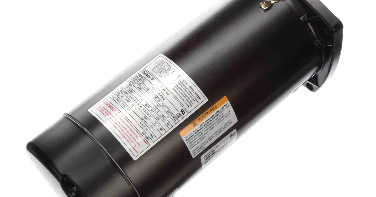 Century Pool Pump Motor Square Flange 1HP 1-Speed 115/230V 48Y Frame | SQ1102