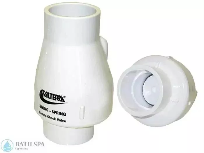 CHECK VALVE: SWING/SPRING PVC WHITE 2" SLIP X 2" SLIP 200-20