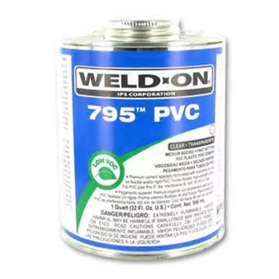 Clear Flex Pvc Cement 1 Qt 795QEach 10280