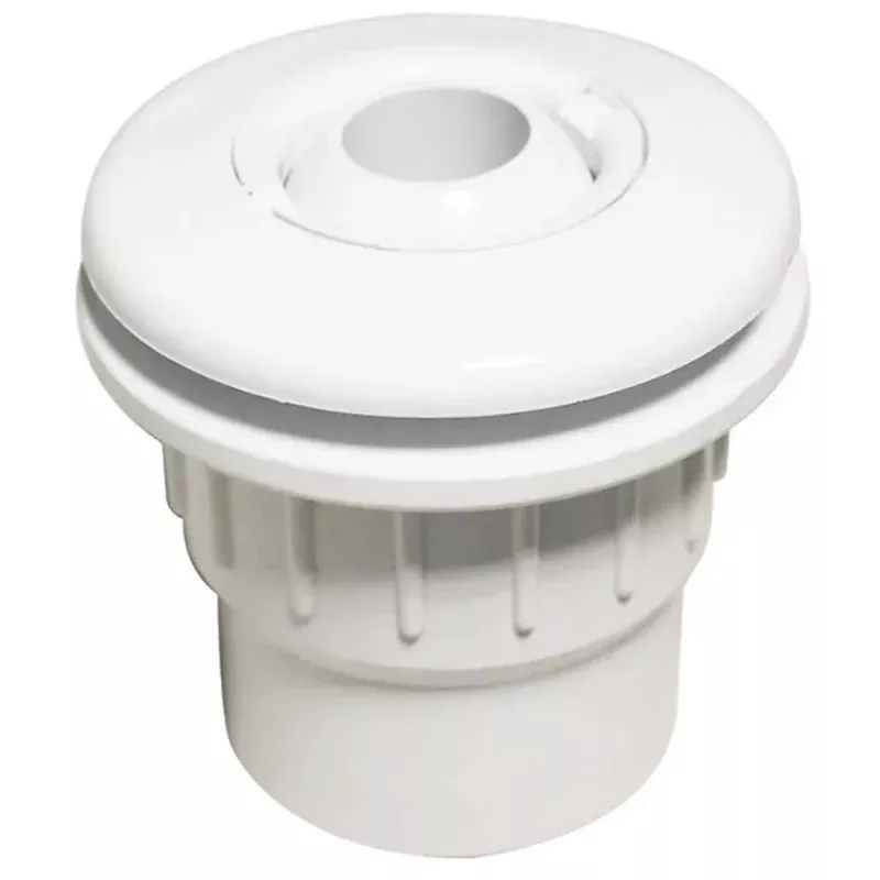 CMP Fiberglass Wall Fitting Flush Eyeball One and Half Inch Socket White