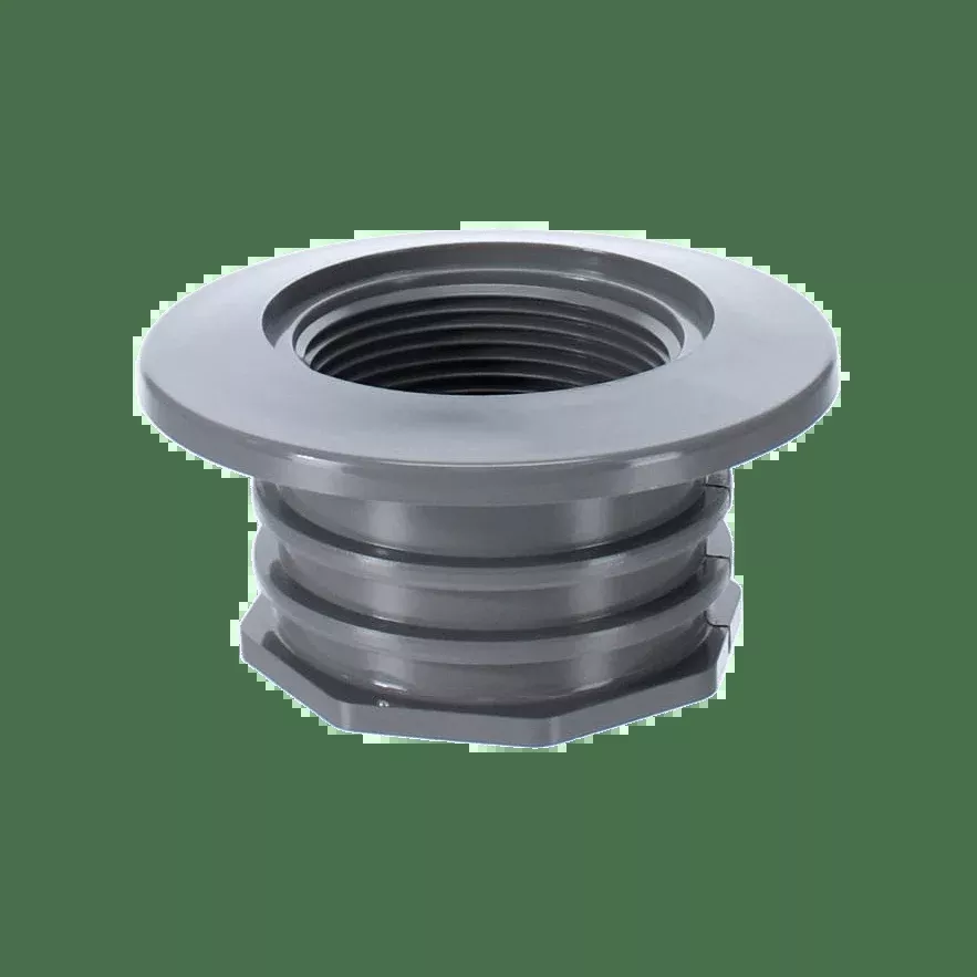 CMP Gunite Wall Fitting Gunite I/O Wall Return Fitting Woth Water StopsGray 1.5In Fip X 1.5In Soc , 1-1/2"