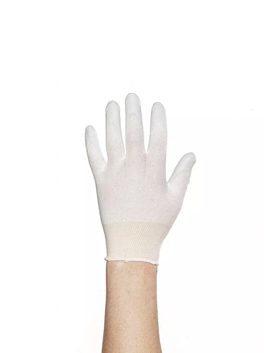 Coated Gloves, Gray/White, L, PR