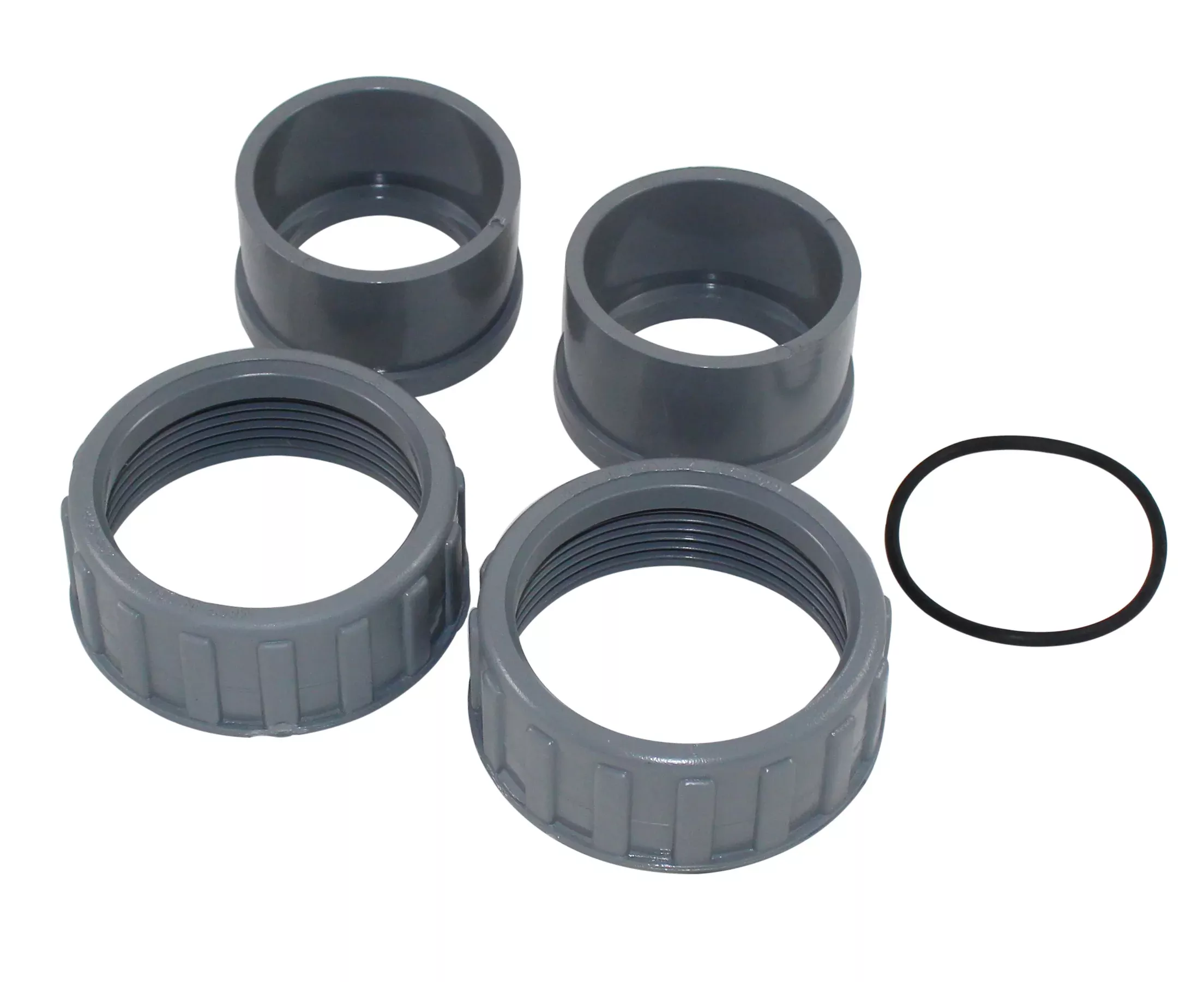 CONNECTOR 2" PVC & NUT 2/SET