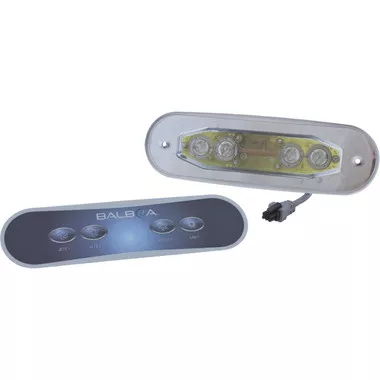 CONTROL PANEL, BALBOA, AUXILIARY, 4 BUTTON (JET 1, JET 2, BLOWER, & LIGHT), AX40, 52678