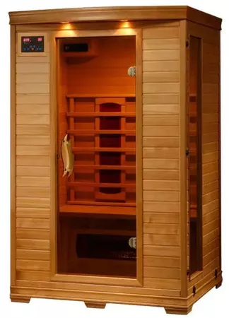 Coronado - 2-Person Hemlock Infrared Sauna with 5 Ceramic Heaters