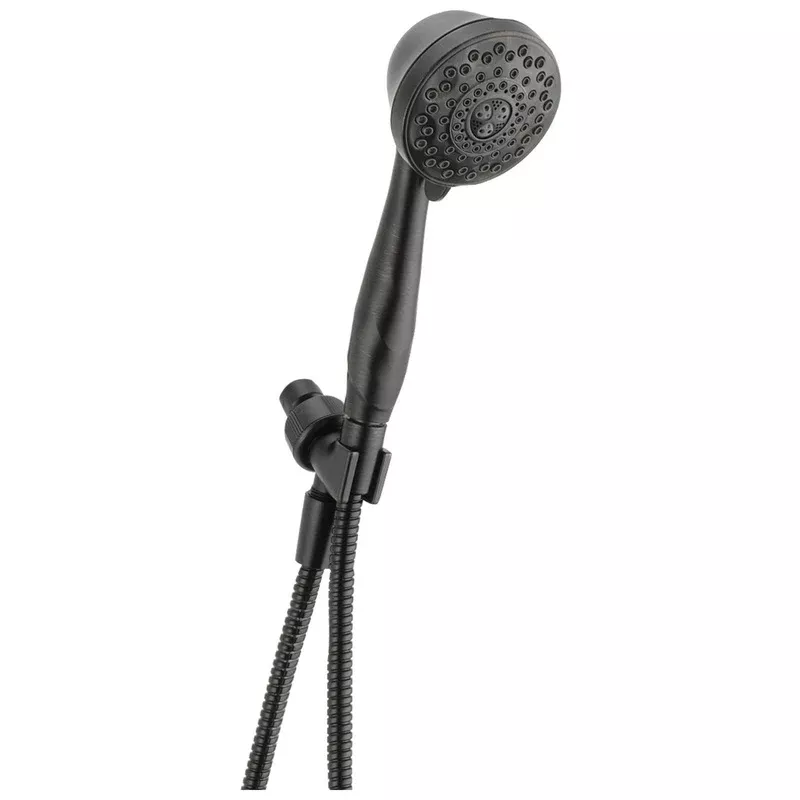 Delta Universal Showering Components Collection Venetian Bronze Finish 7-Setting Adjustable Wall Mount Handheld Shower Sprayer and Hose 737448