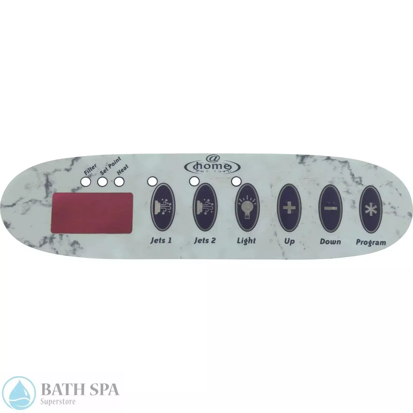 Dimension One Spa Overlay for Home Series Control Panel P1 P2 Light Up Down Program Six Buttons 01560356