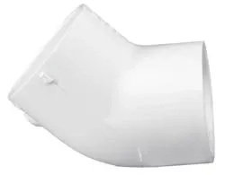 Elbow, 2-1/2" Slip White PVC Schedule 40 45 Degree