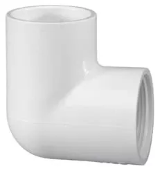Elbow, 2" Slip x FPT White PVC Schedule 40 90 Degree