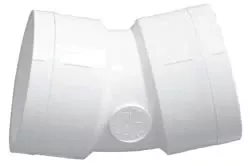 Elbow, 2" Socket White PVC Schedule 40 22-1/2 Degree