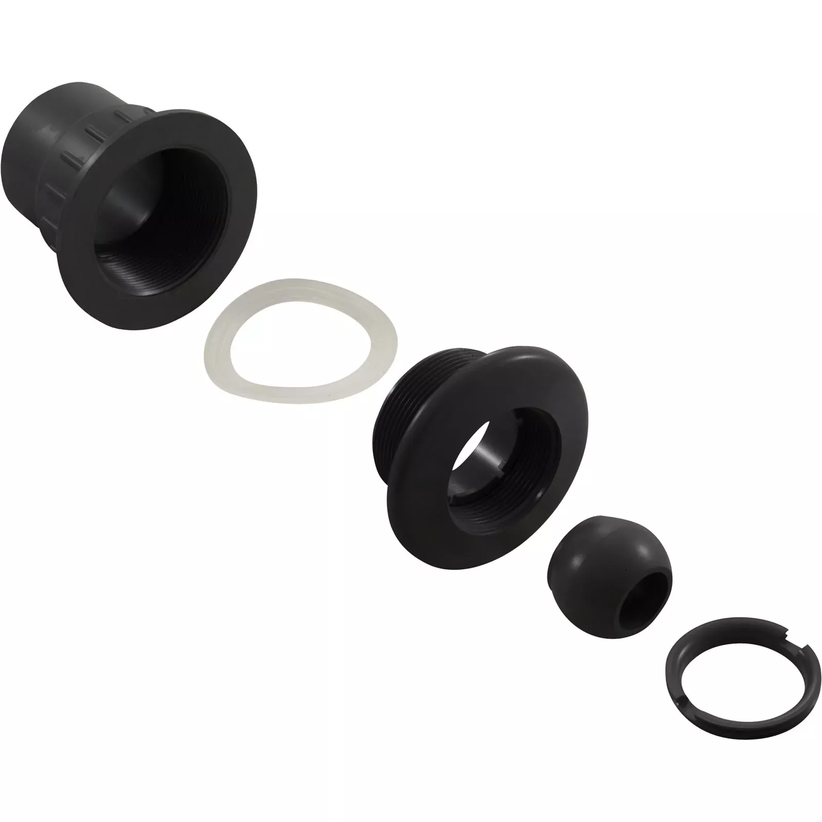 Fiberglass Wall Fitting With Eyeball Black 25523-704-000