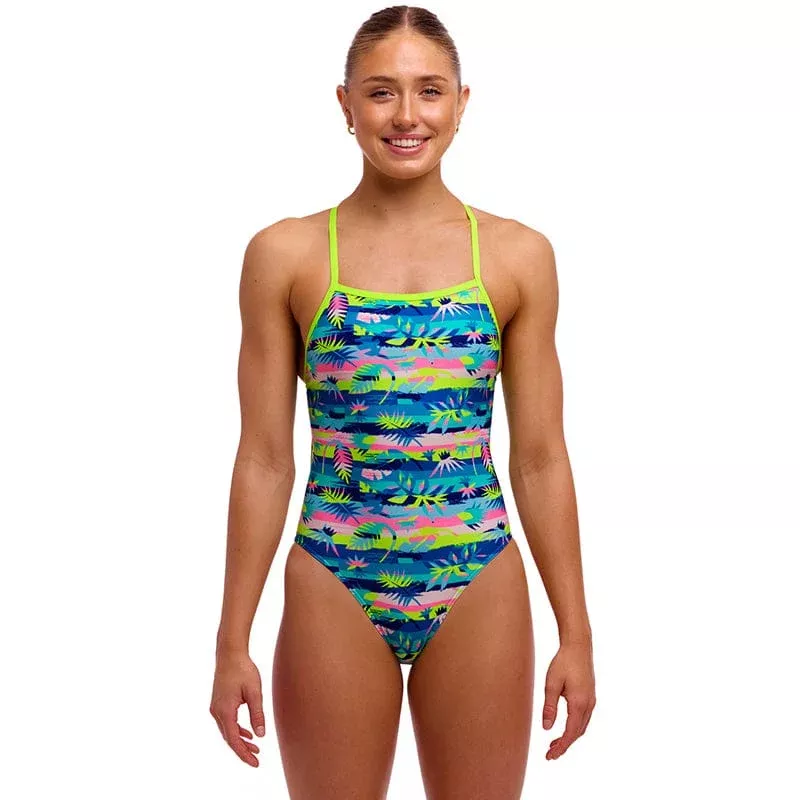 Funkita – Forest Floor – Ladies Eco Tie Me Tight One Piece