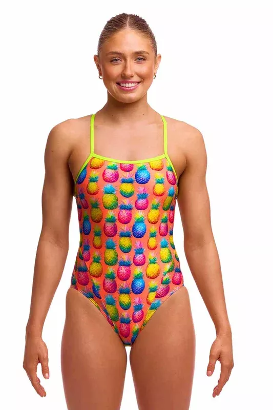 Funkita Ladies Pinky Piney Single Strap One Piece Swimsuit – Multi