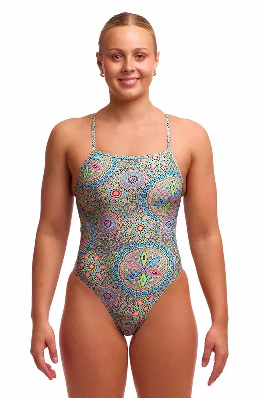 Funkita Ladies Pretti Penny Tie Me Tight One Piece Swimsuit – Multi