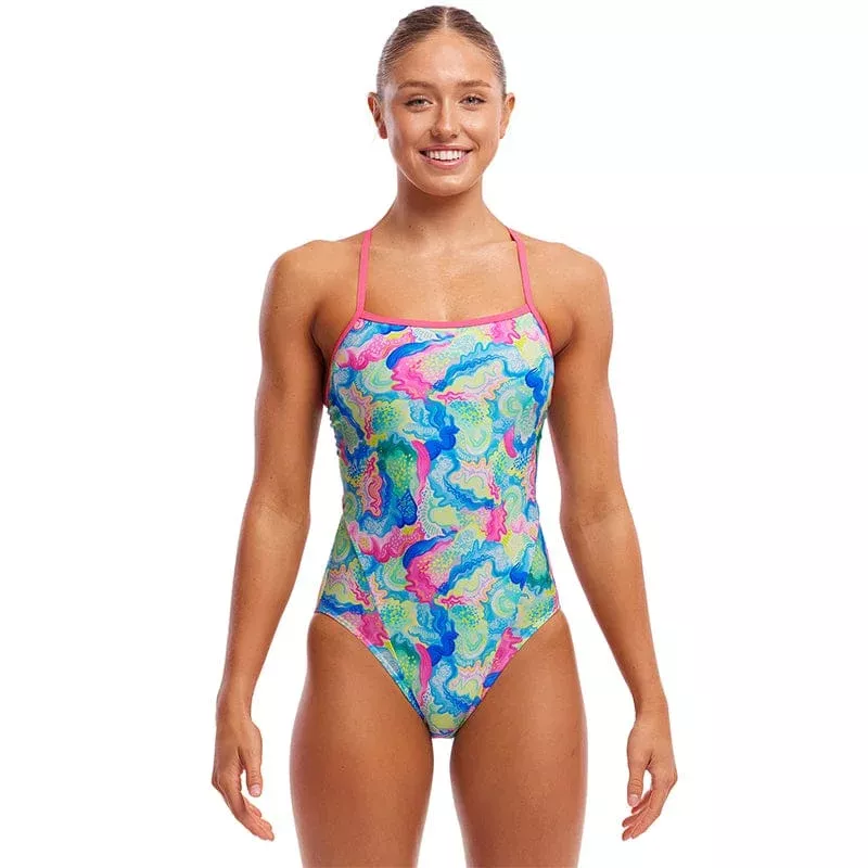 Funkita – Olive Oily – Ladies Eco Single Strap One Piece