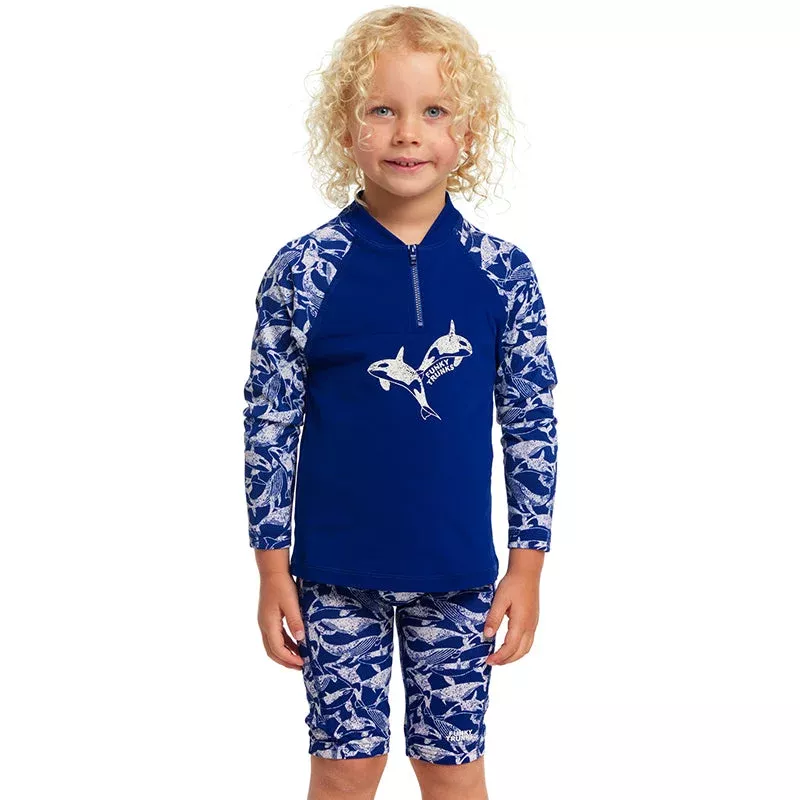 Funky Trunks – Beached Bro – Toddler Boys Zippy Rash Vest