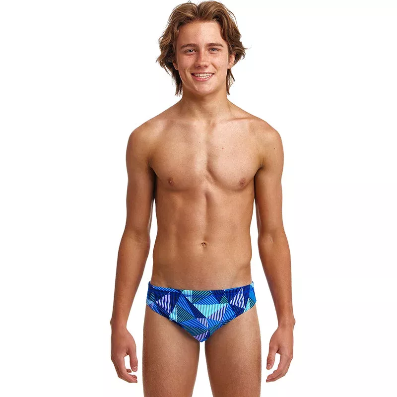 Funky Trunks – Blue Bars – Boys Classic Briefs
