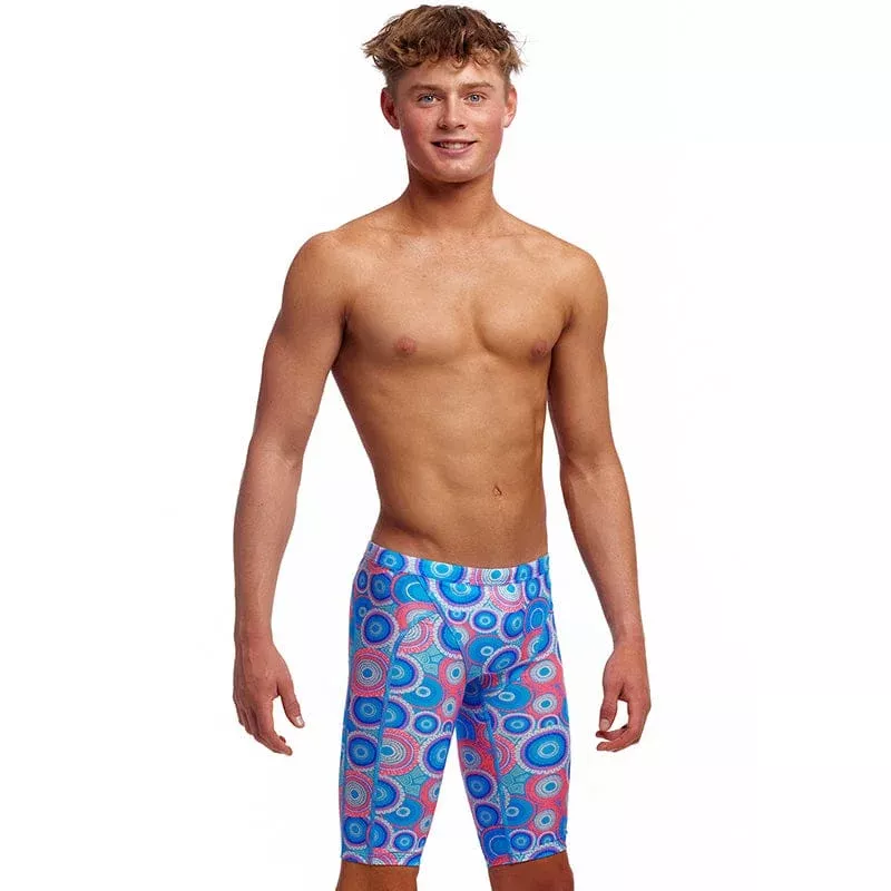Funky Trunks – Bundjalung Blue – Boys Eco Training Jammers